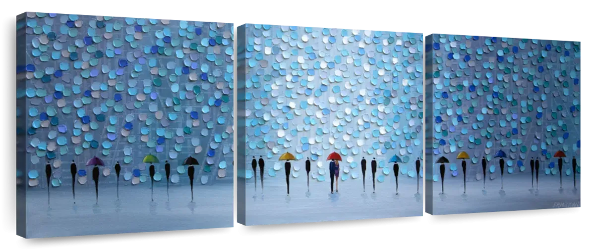 10 Umbrellas Wall Art