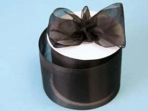 25 Yard 2.75" DIY Black Organza Ribbon With Satin Edges For Craft Dress Wedding