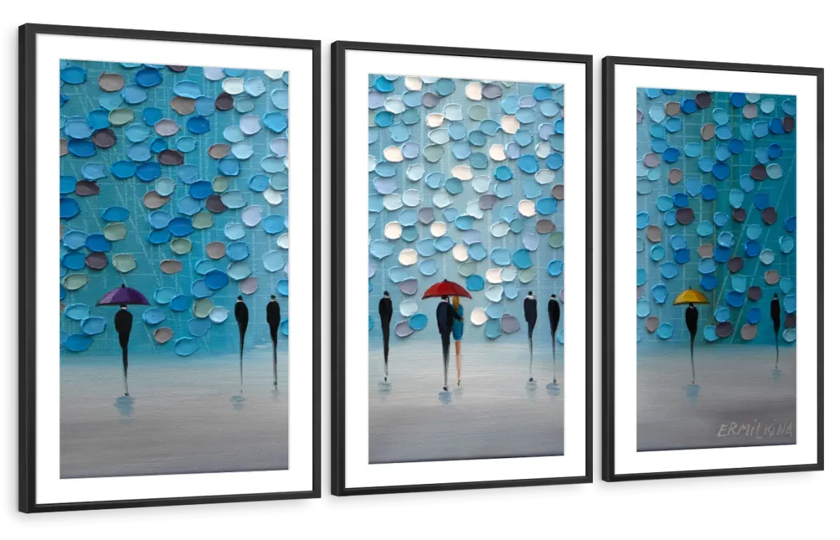 3 Tiny Umbrellas Wall Art