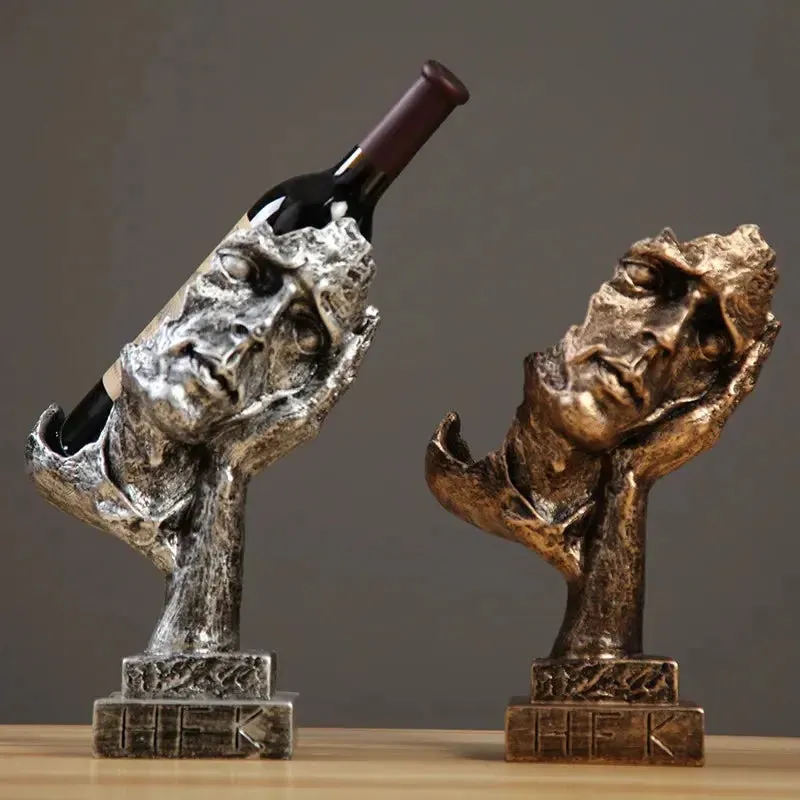 Abstract Figure Bottle Holder – Decorative Resin Wine Rack