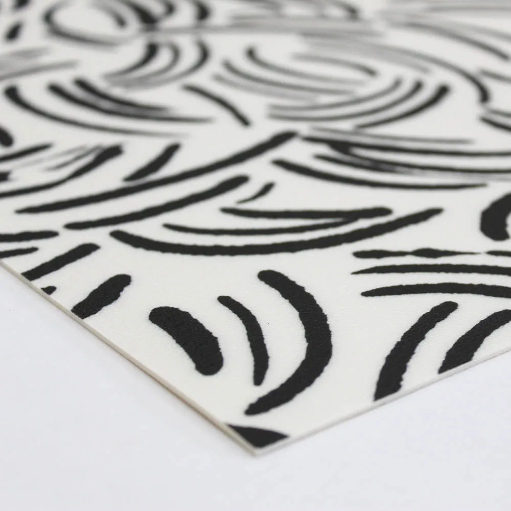 Abstract Lines Vinyl Floor Mat