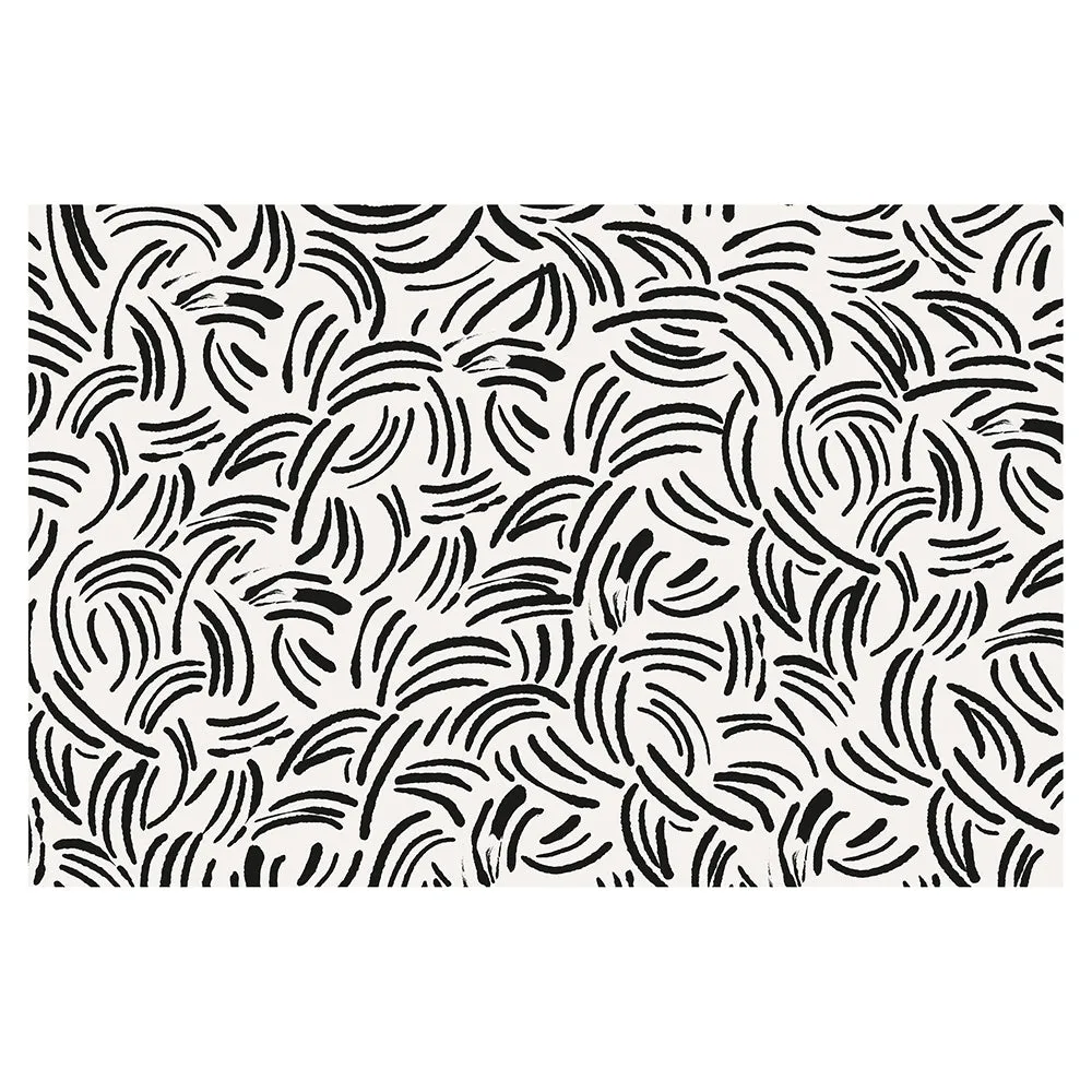 Abstract Lines Vinyl Floor Mat