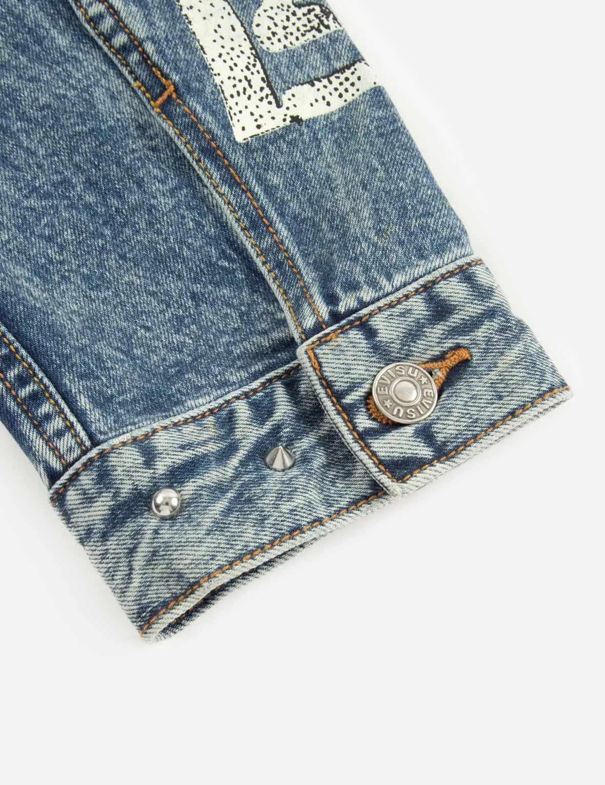 Allover Studs and Pins Loose Fit Denim Jacket