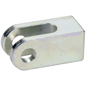 Allstar Performance Clevis Steel Rod End - 3/8 in Bore - 12 mm x 1.250 Right Hand Female Thread - 1/2 in Slot - Zinc Plated