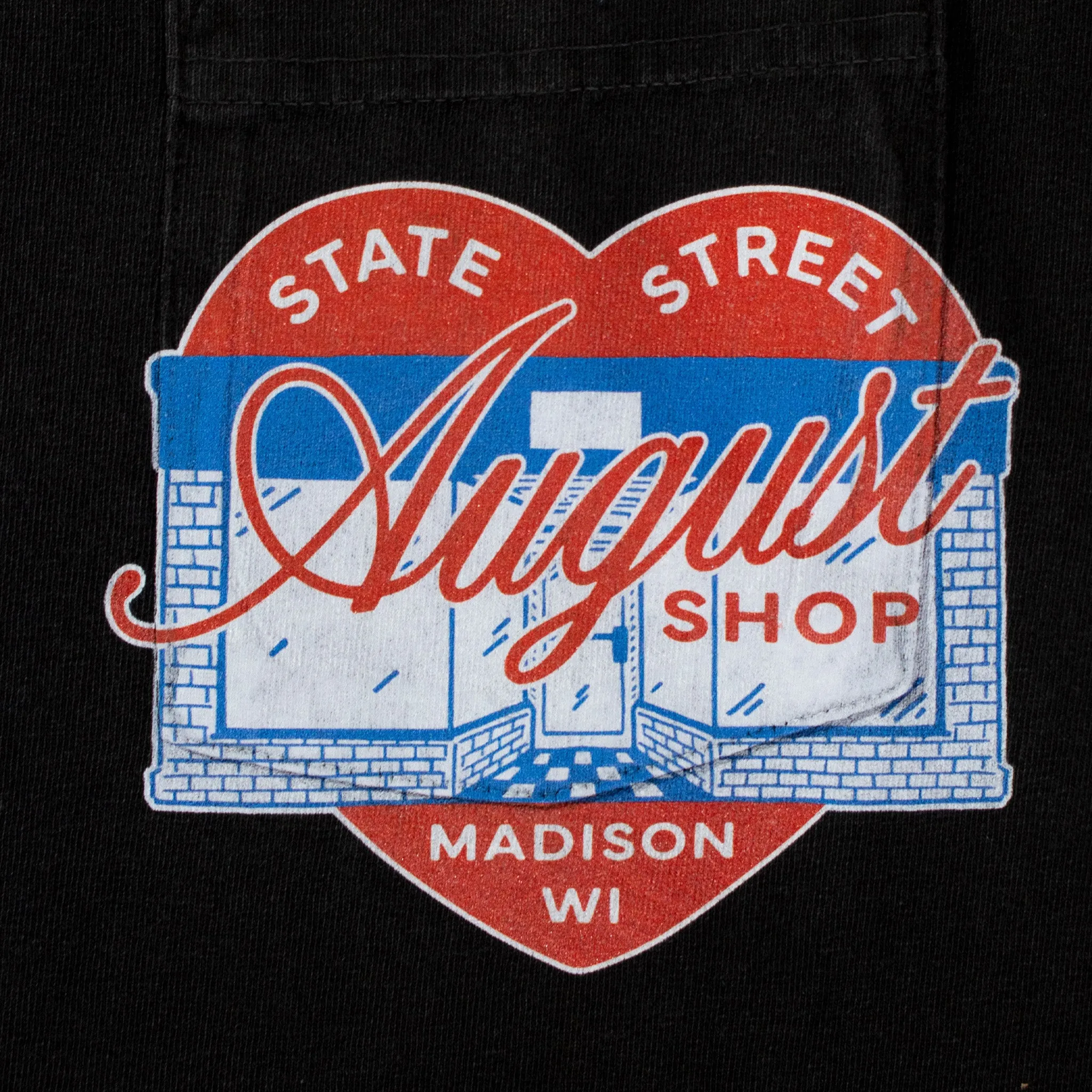 August "Cares" Pocket Tee (Vintage Black)