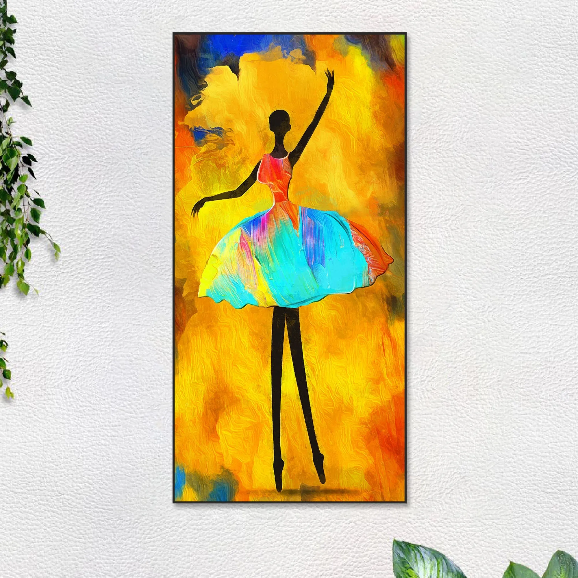 Ballerina Floating Canvas Wall Painting