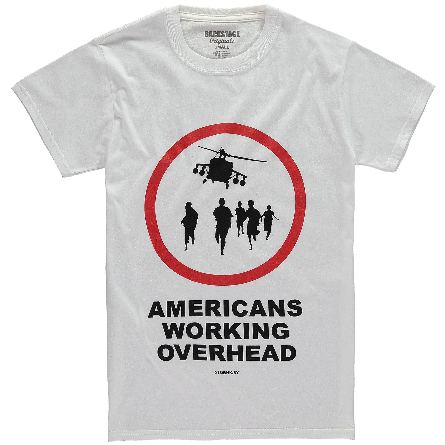 Banksy T-shirt - Americans Working Overhead