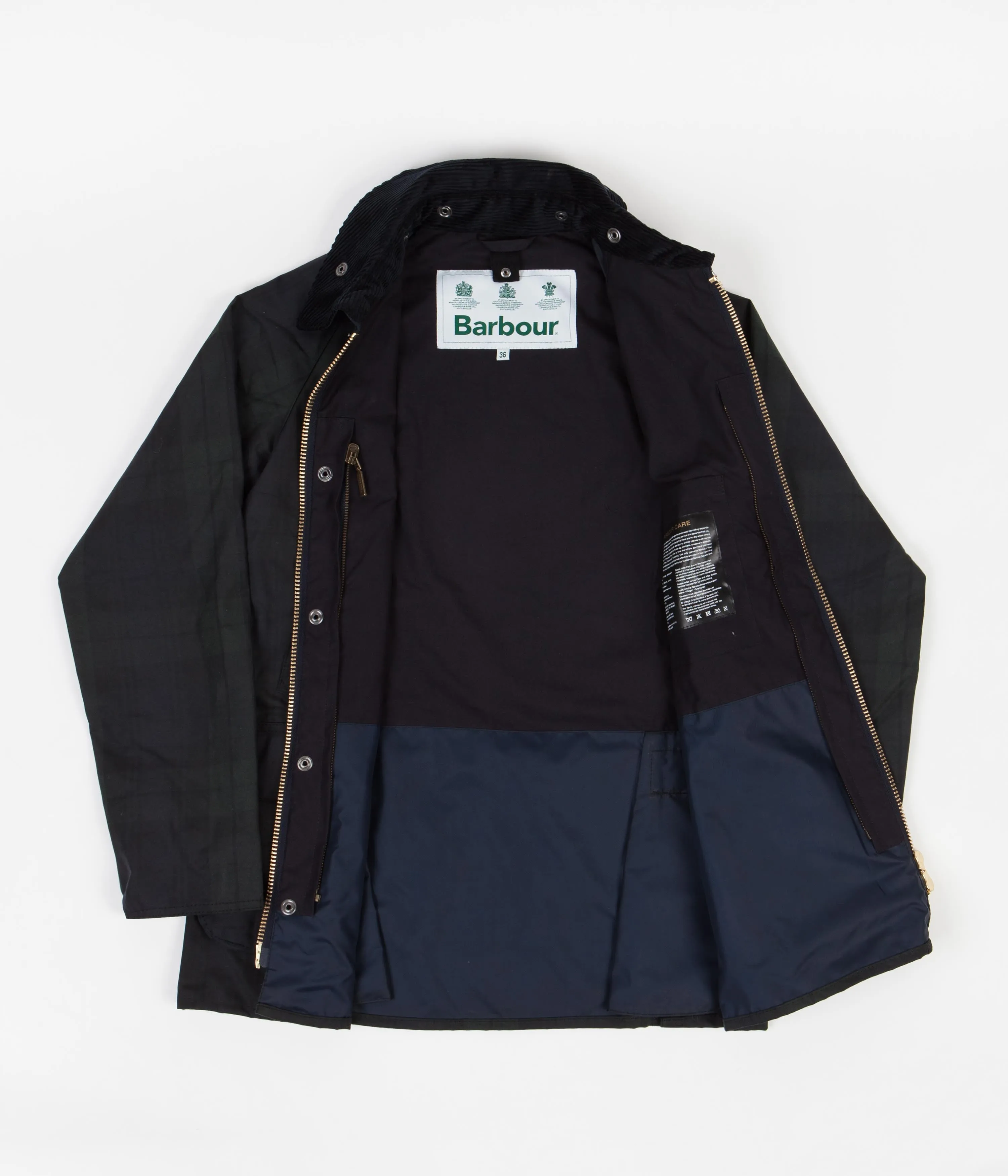 Barbour White Label Slim Bedale Blackwatch Jacket - Navy