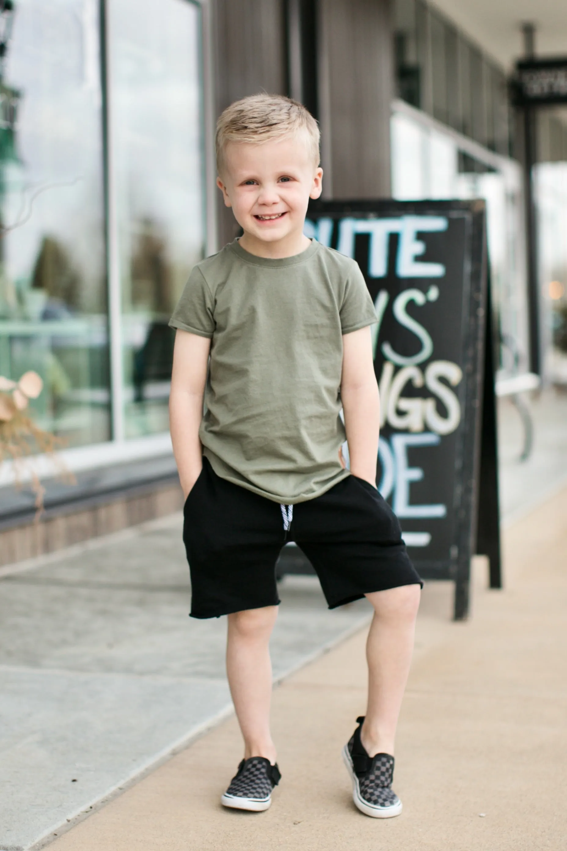 Beau Hudson - Kids Raw Edge Tee - Military