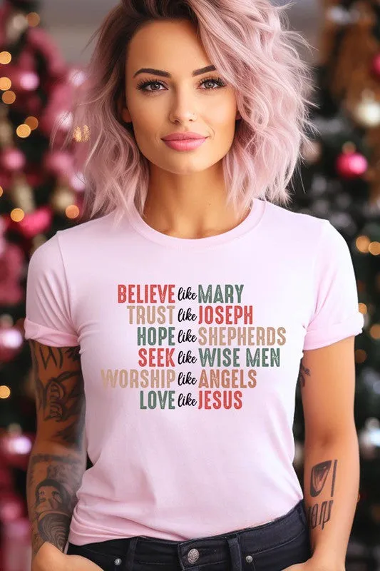 Believe Like Mary UNISEX SHORT SLEEVE