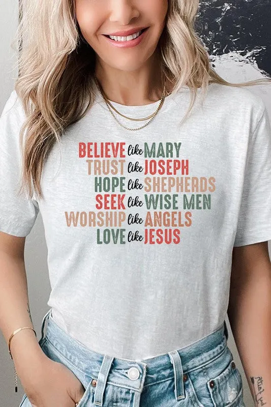 Believe Like Mary UNISEX SHORT SLEEVE