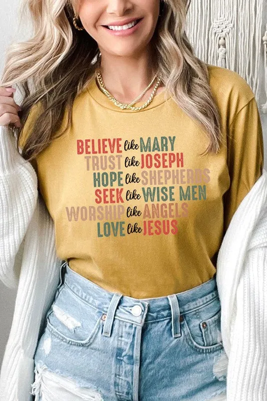 Believe Like Mary UNISEX SHORT SLEEVE