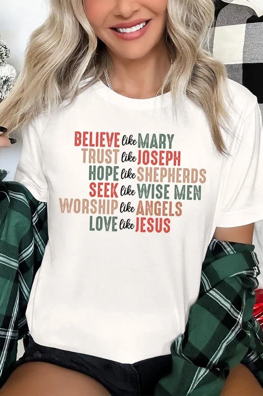 Believe Like Mary UNISEX SHORT SLEEVE