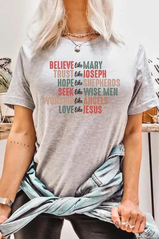 Believe Like Mary UNISEX SHORT SLEEVE