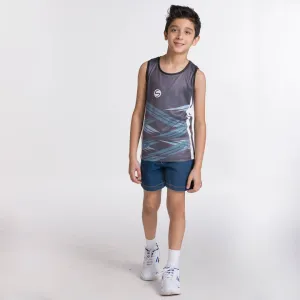 Boy's Green Polyester Printed Tees