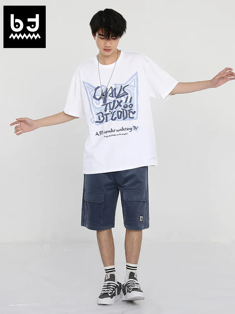 BT×TVX Fashion brand co-branded graffiti letter-printed T-shirt