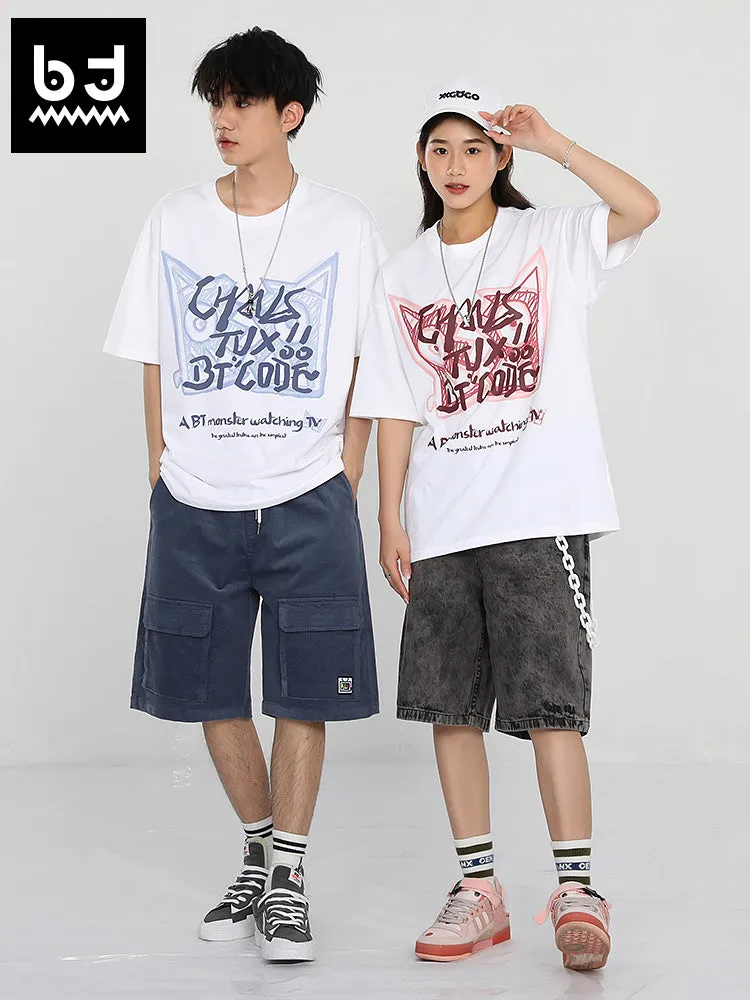 BT×TVX Fashion brand co-branded graffiti letter-printed T-shirt