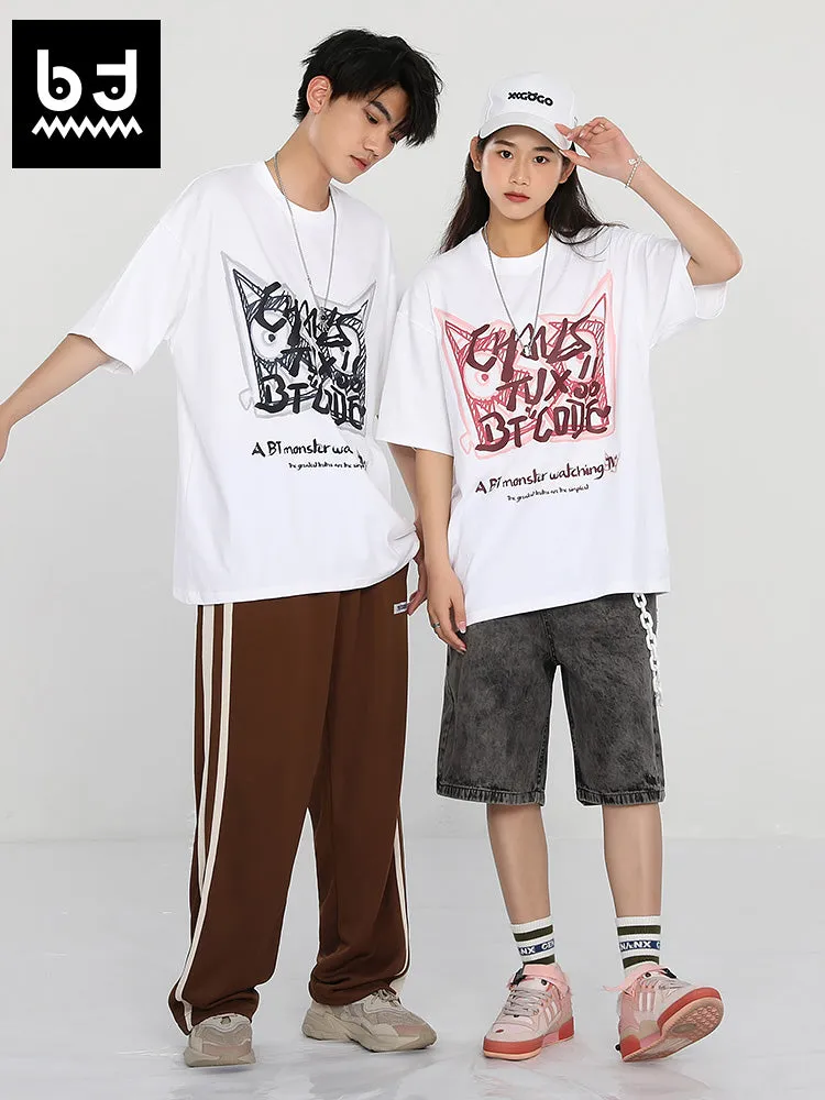 BT×TVX Fashion brand co-branded graffiti letter-printed T-shirt