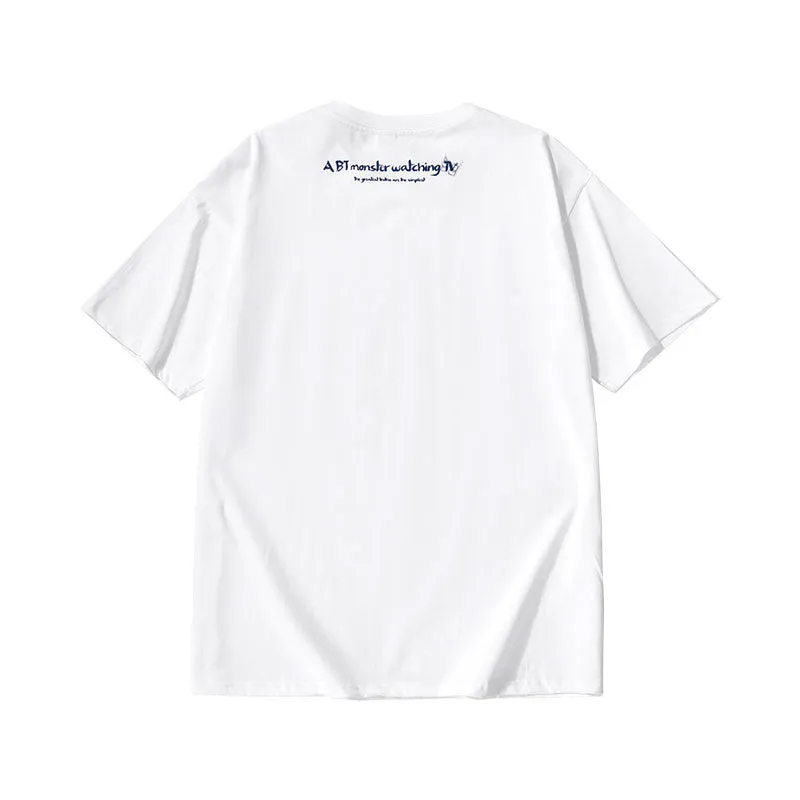 BT×TVX Fashion brand co-branded graffiti letter-printed T-shirt