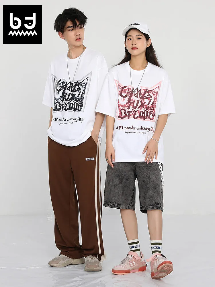 BT×TVX Fashion brand co-branded graffiti letter-printed T-shirt