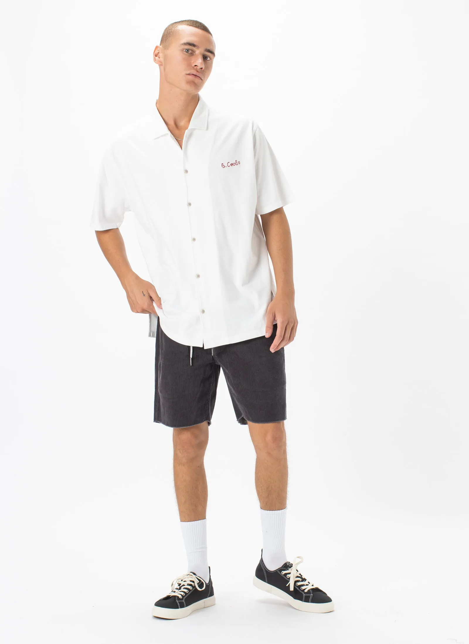 Comfy Camp-Collar Shirt White