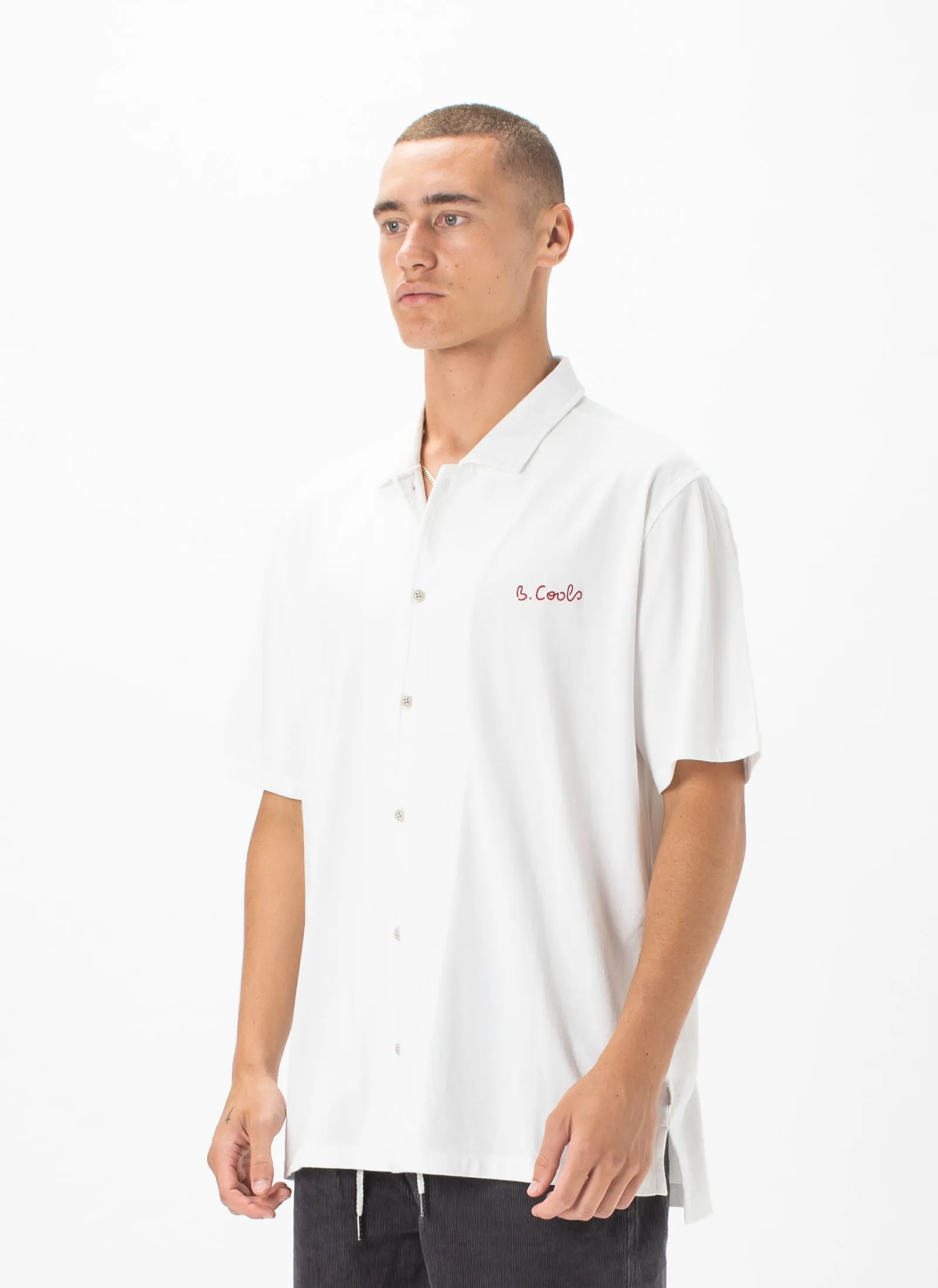 Comfy Camp-Collar Shirt White