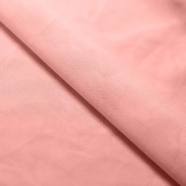 Coral Pink Power Mesh Nylon Spandex Fabric