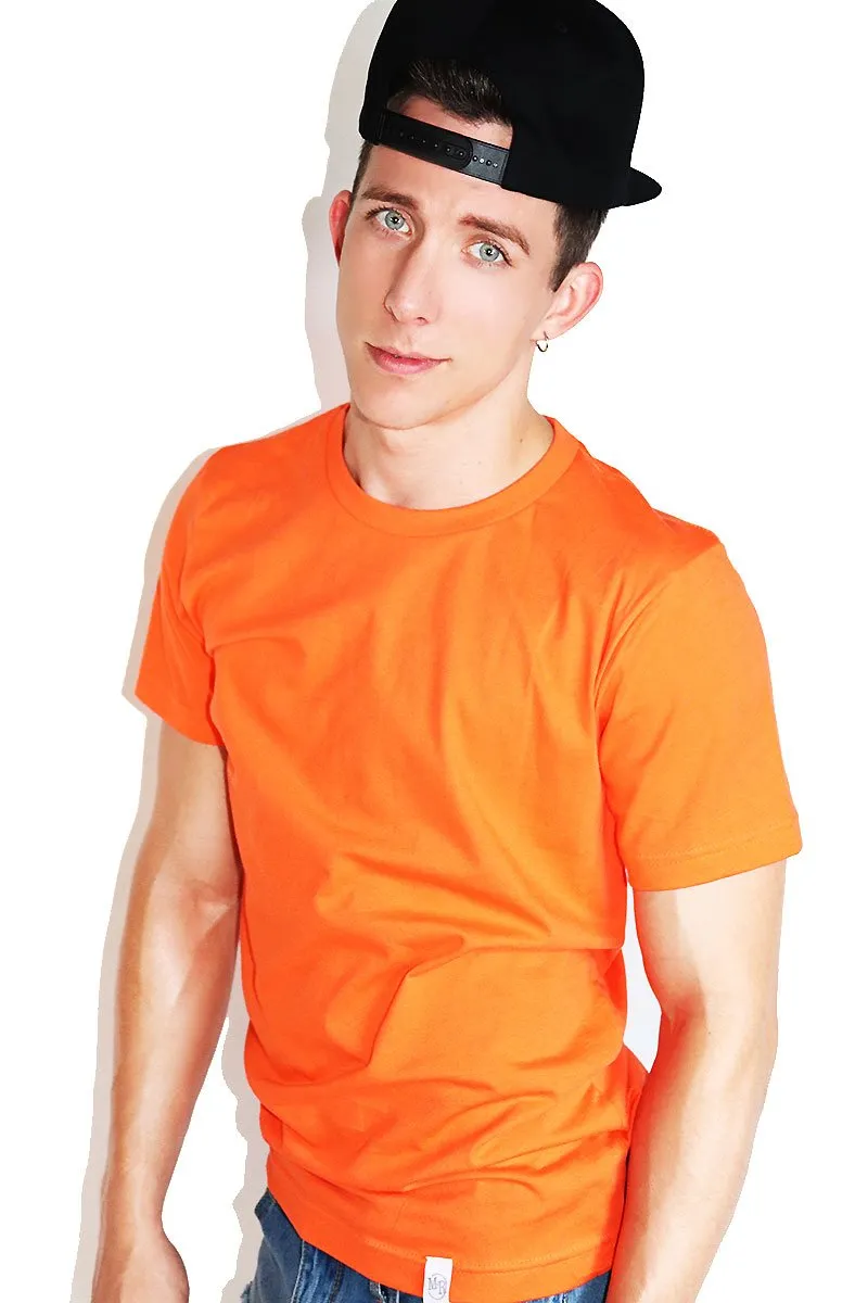 Core Crewneck Tee-Orange