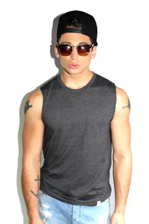 Core Sleeveless Tee-Dark Charcoal