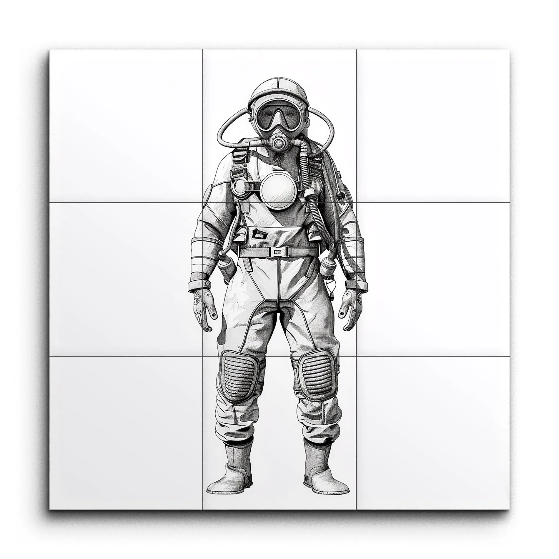 Cosmic Explorer: Detailed Astronaut Illustration