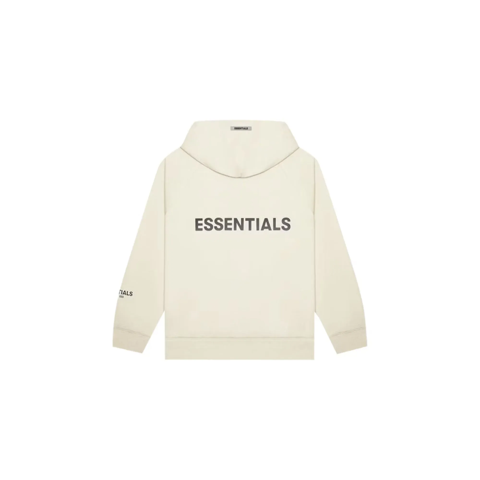 Fear of God Essentials Full Zip Up Hoodie Applique Logo 'Buttercream' (2020)