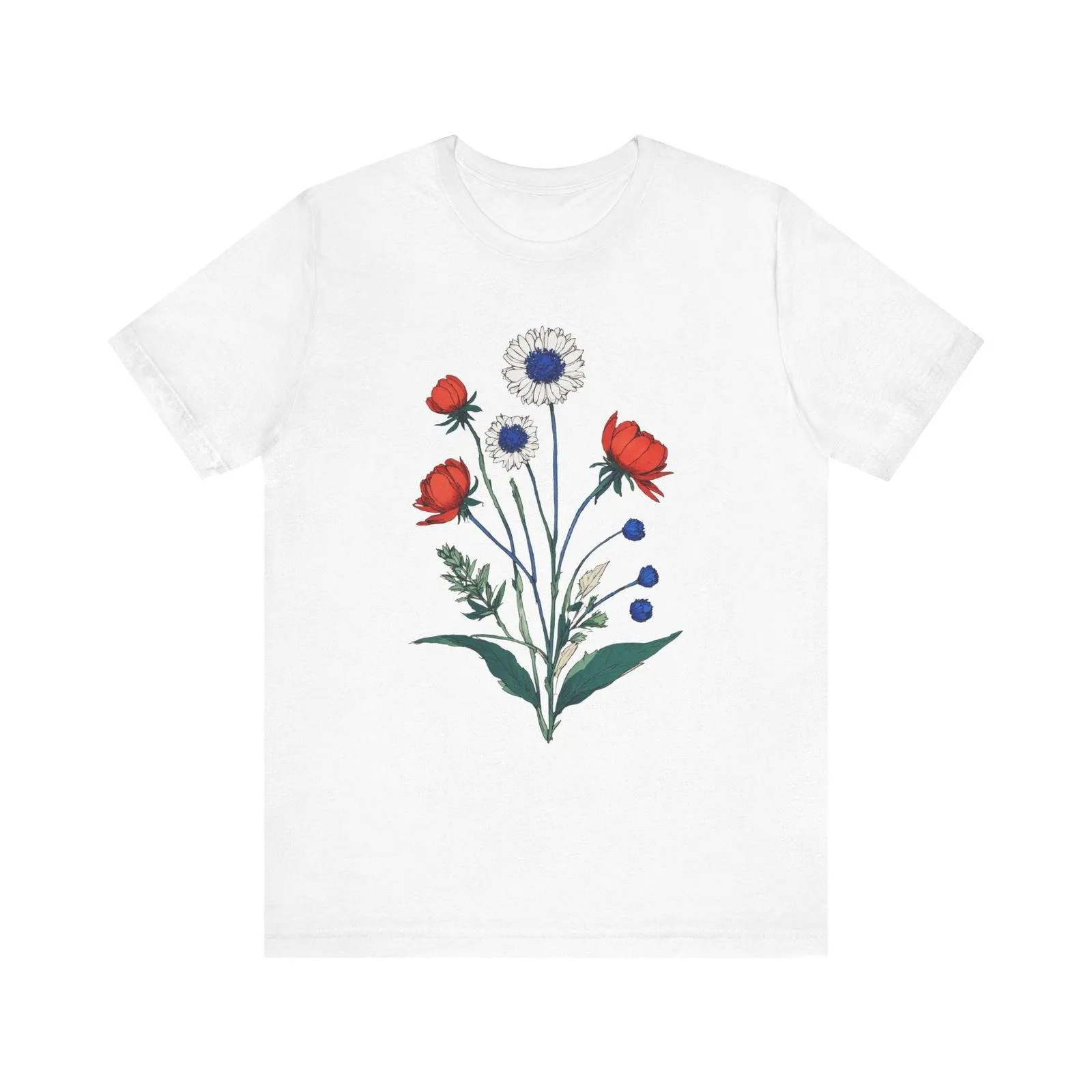 Flower Patriotic Blooms T Shirt