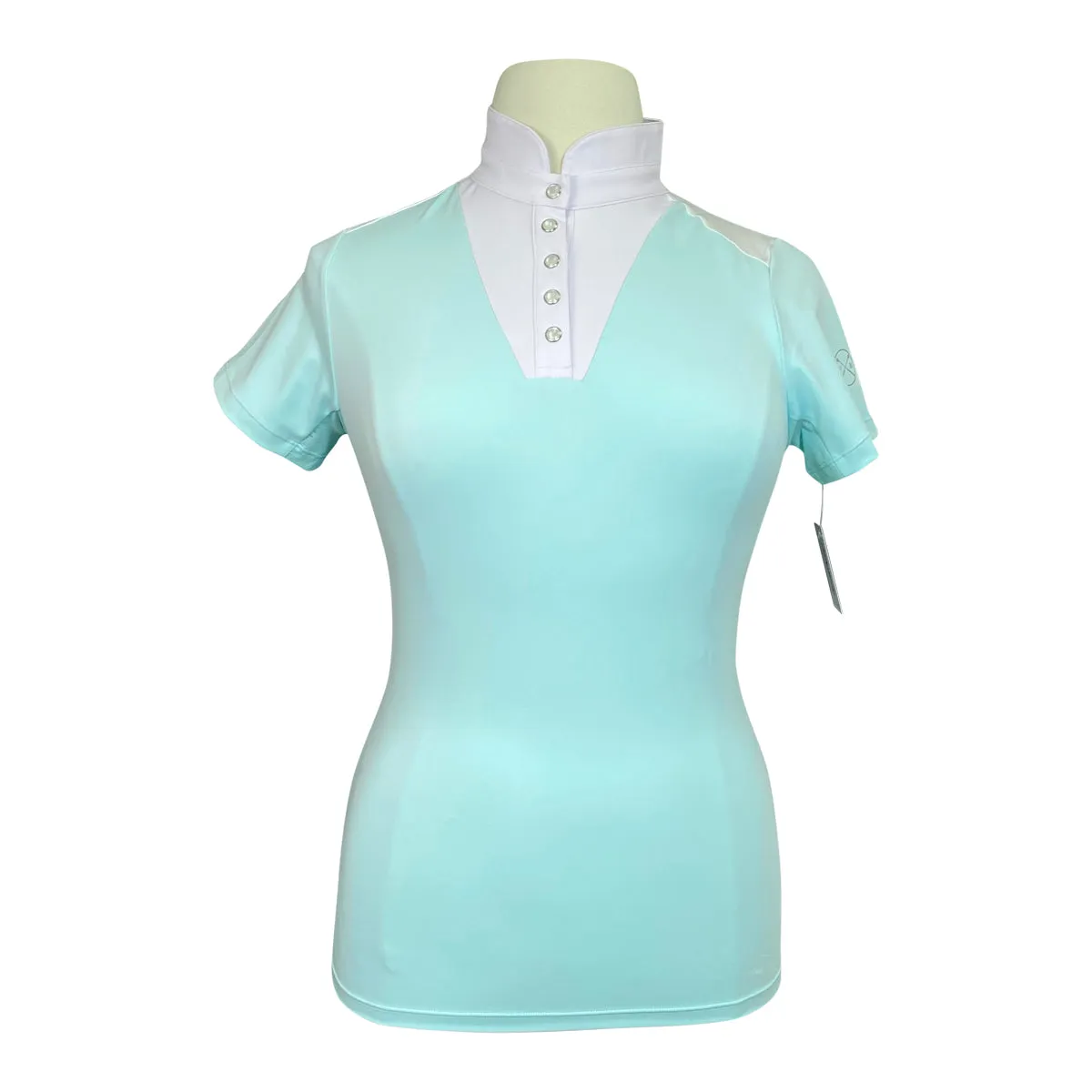 Free Ride 'Devon' Short Sleeve Show Shirt in Mint - Women's Large