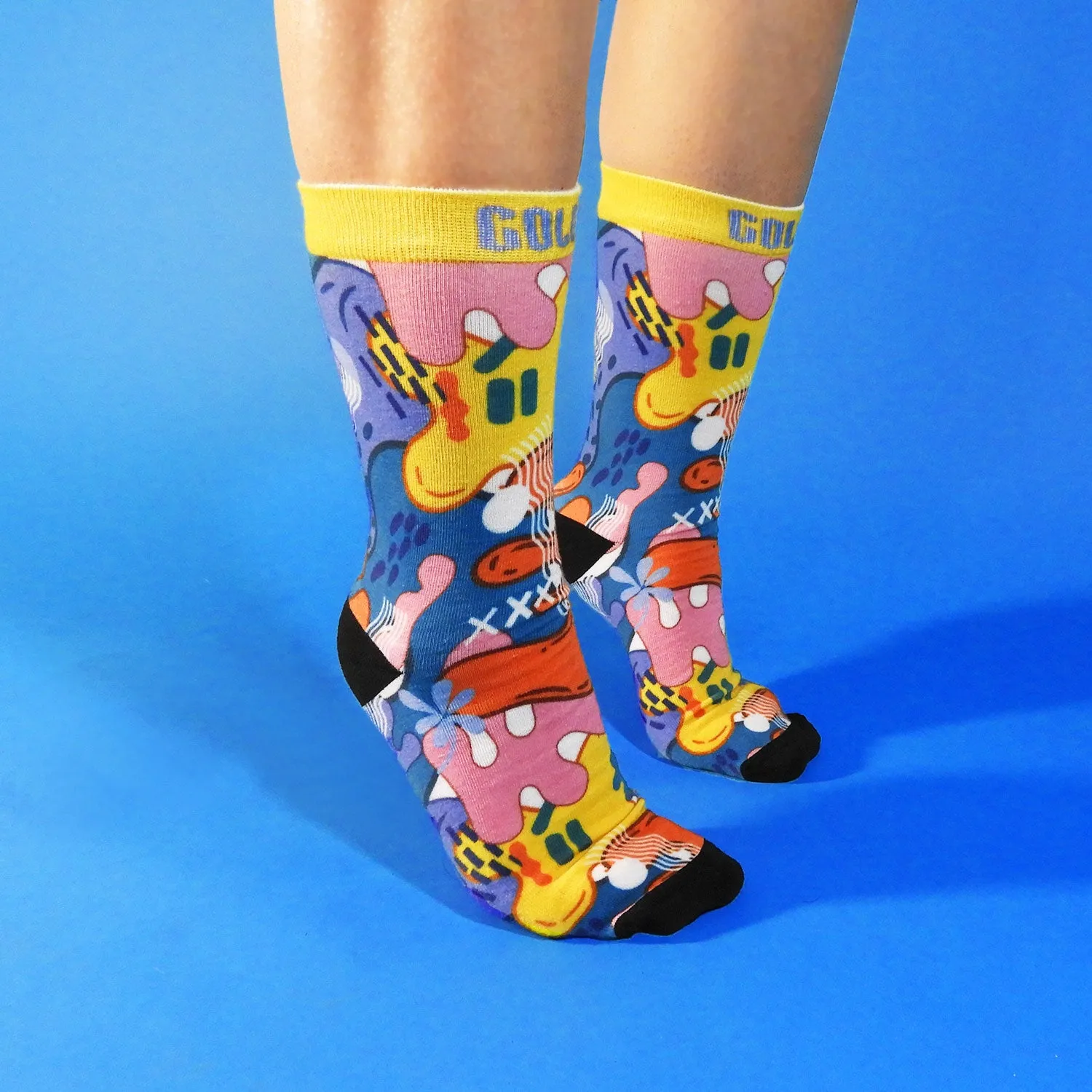 Graffiti Art Printed Crew Socks