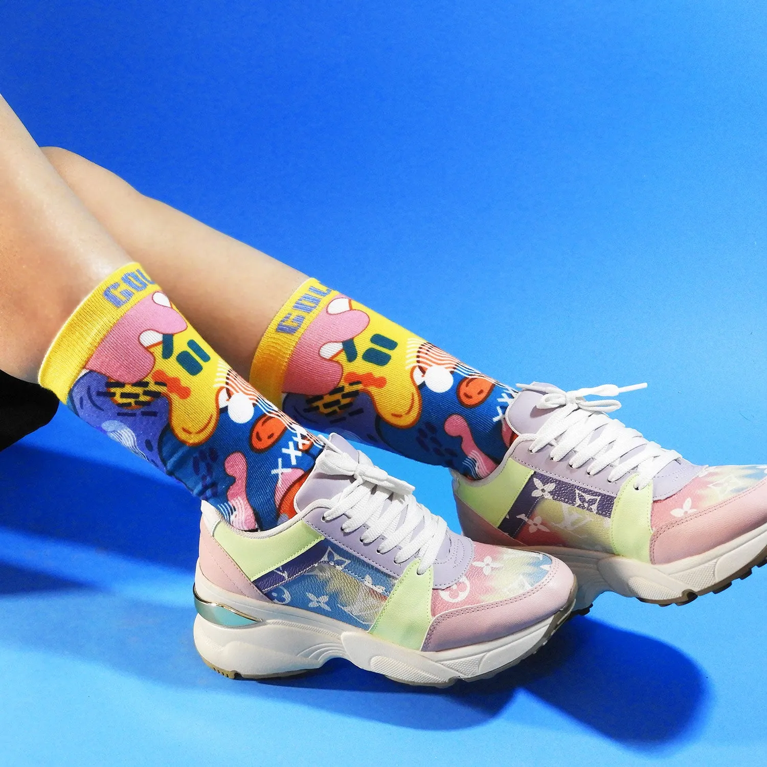 Graffiti Art Printed Crew Socks