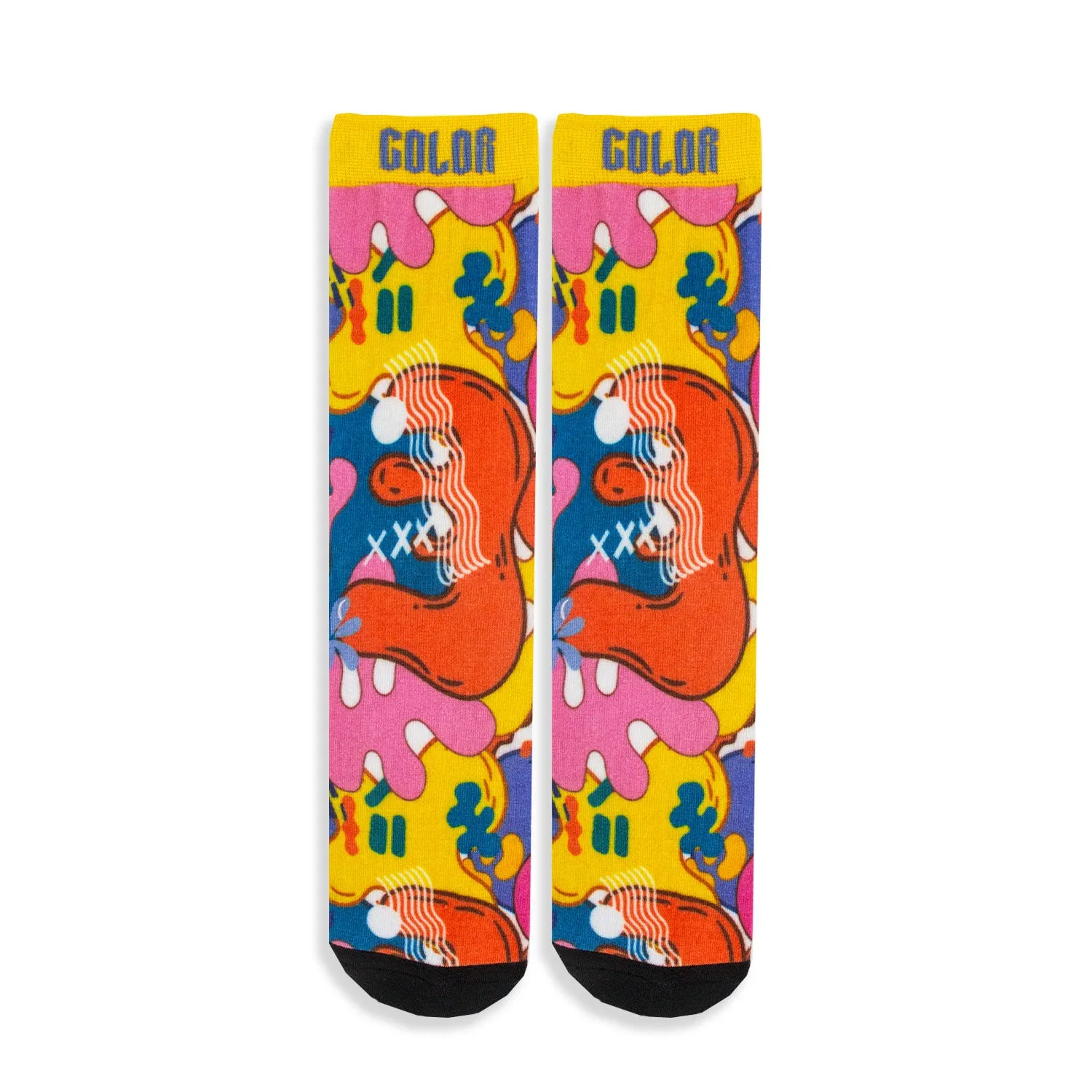 Graffiti Art Printed Crew Socks