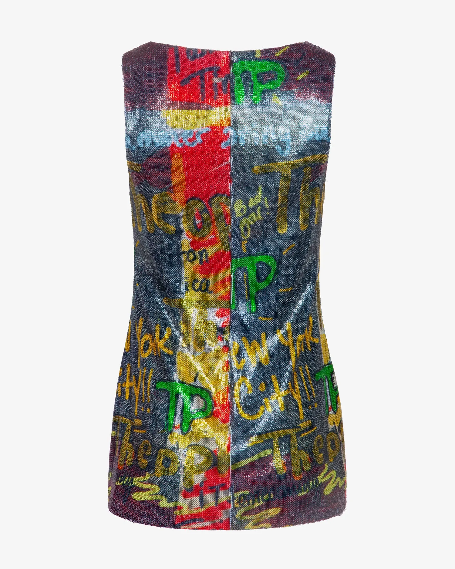 Graffiti Sequin Mini Dress