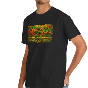 Graphic Art Skater Tee with Urban Nature and Graffiti Design