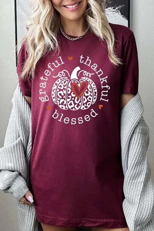 Grateful, Thankful & Blessed Graphic Tee