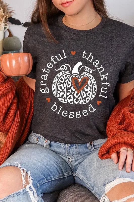 Grateful, Thankful & Blessed Graphic Tee