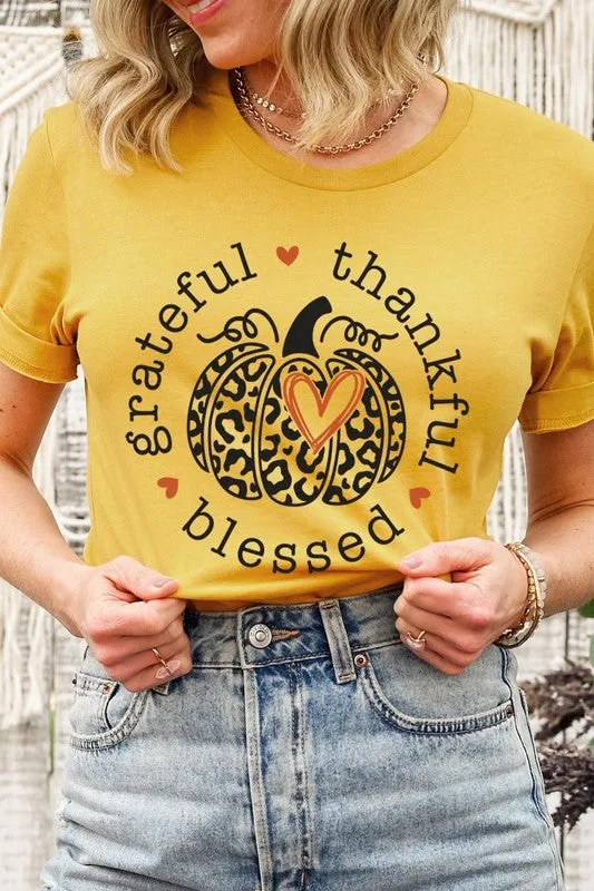 Grateful, Thankful & Blessed Graphic Tee