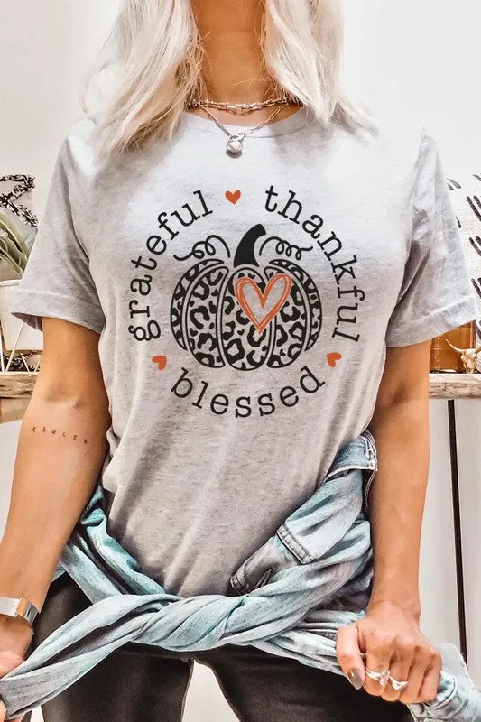 Grateful, Thankful & Blessed Graphic Tee