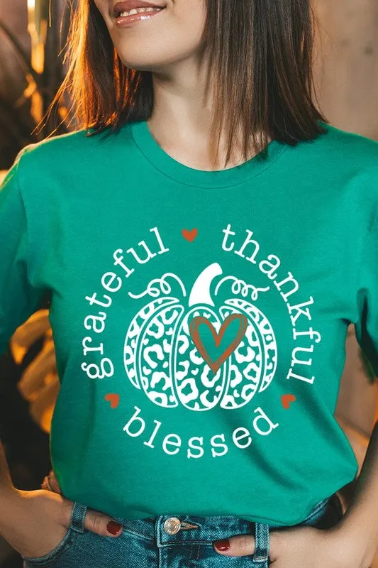 Grateful, Thankful & Blessed Graphic Tee