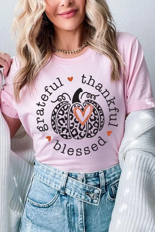 Grateful, Thankful & Blessed Graphic Tee