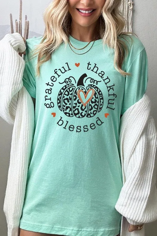 Grateful, Thankful & Blessed Graphic Tee