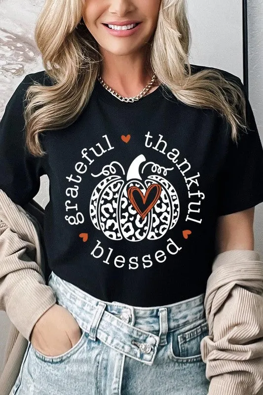 Grateful, Thankful & Blessed Graphic Tee