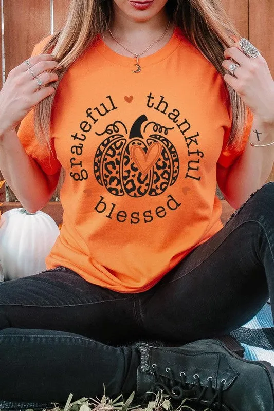 Grateful, Thankful & Blessed Graphic Tee