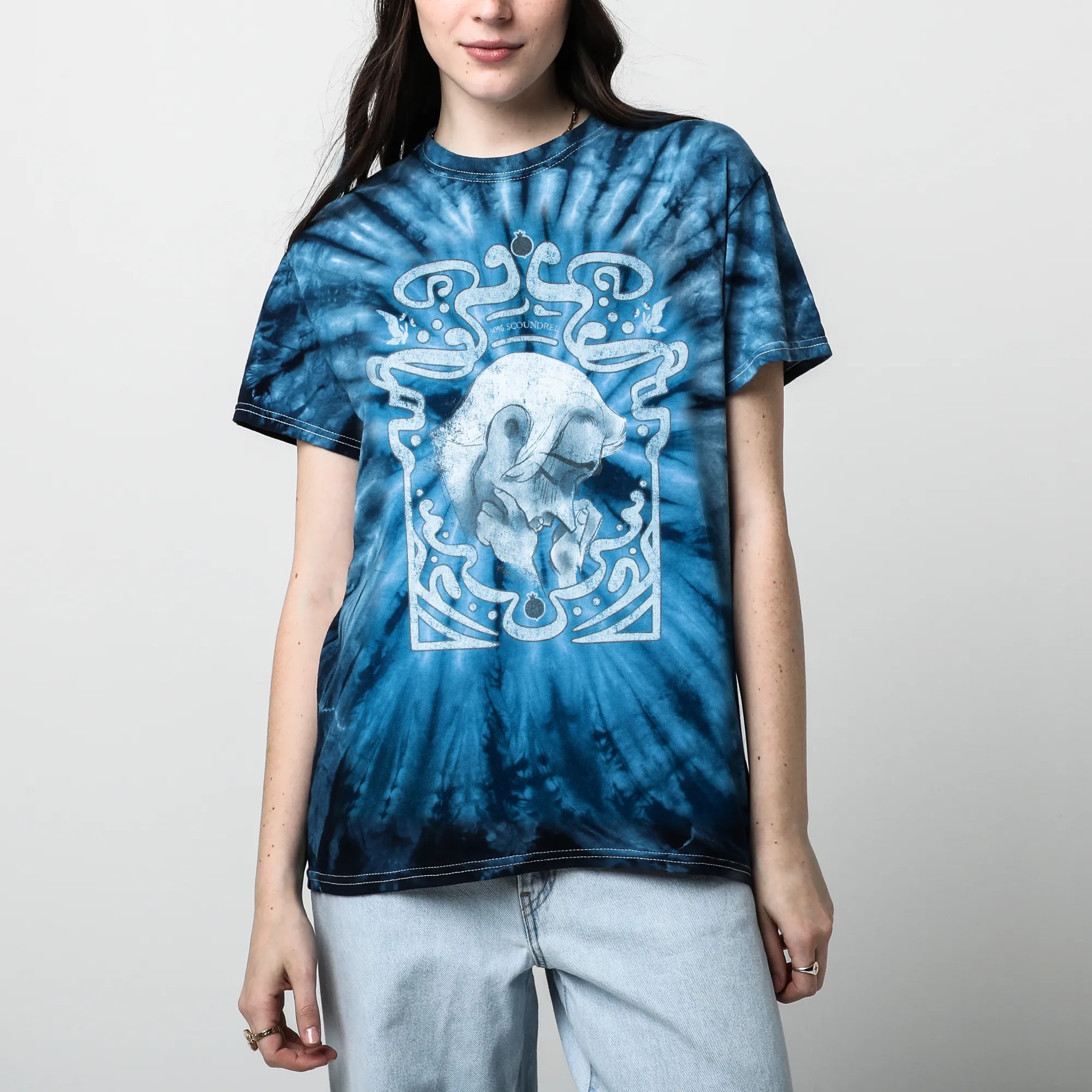 Hades The Scoundrel Blue Tie Dye Tee