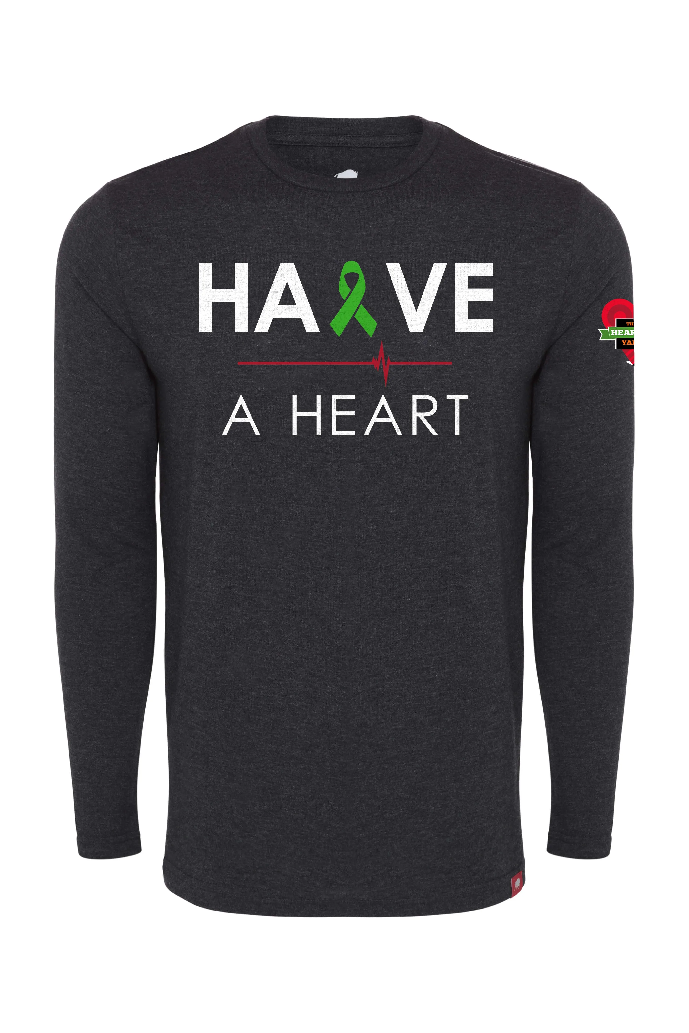 HALVE A HEART BLACK LONG SLEEVE COMFY TEE