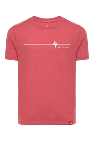 HALVE A HEART RED YOUTH COMFY TEE